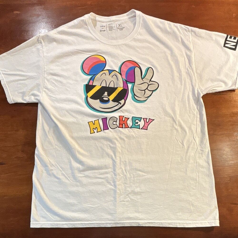 Neff Disney Mickey Mouse White Graphic T-Shirt Adult Size XL